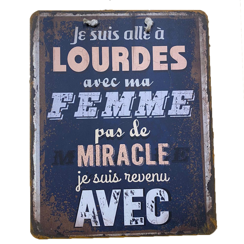 Plaque humoristique couple Miracle