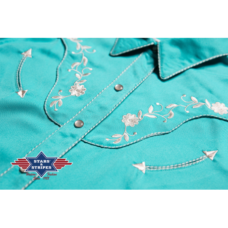 Chemise western turquoise Avery