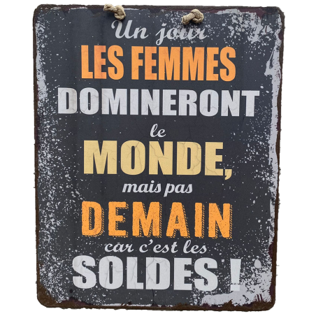 Plaque humoristique Soldes