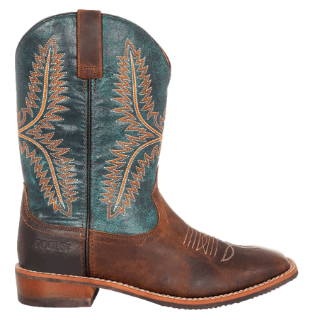 Bottes de travail western cuir bleu