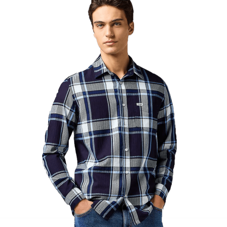 Chemise Wrangler Indigo Plaid