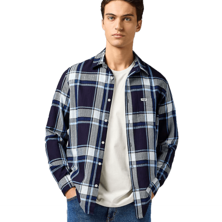 Chemise Wrangler Indigo Plaid