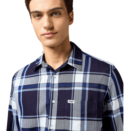 Chemise Wrangler Indigo Plaid